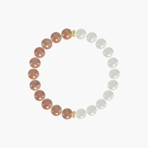 Moonstone and Sunstone Bracelet