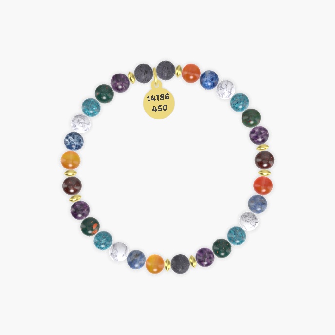 Amethyst, Bloodstone, Apatite and more Gemstone Bracelet