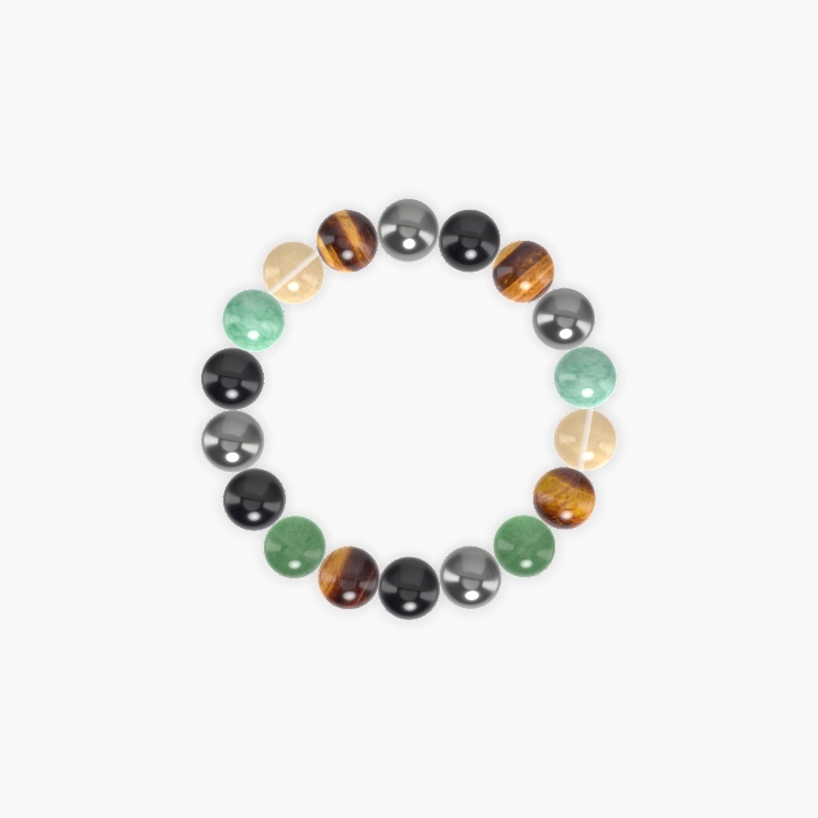 Black Tourmaline, Hematite, Tiger Eye and more Gemstone Bracelet