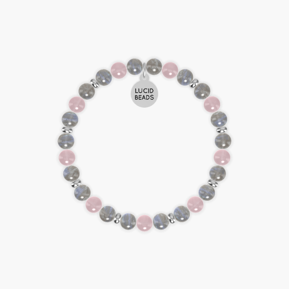 Labradorite and Rose Quartz Bracelet