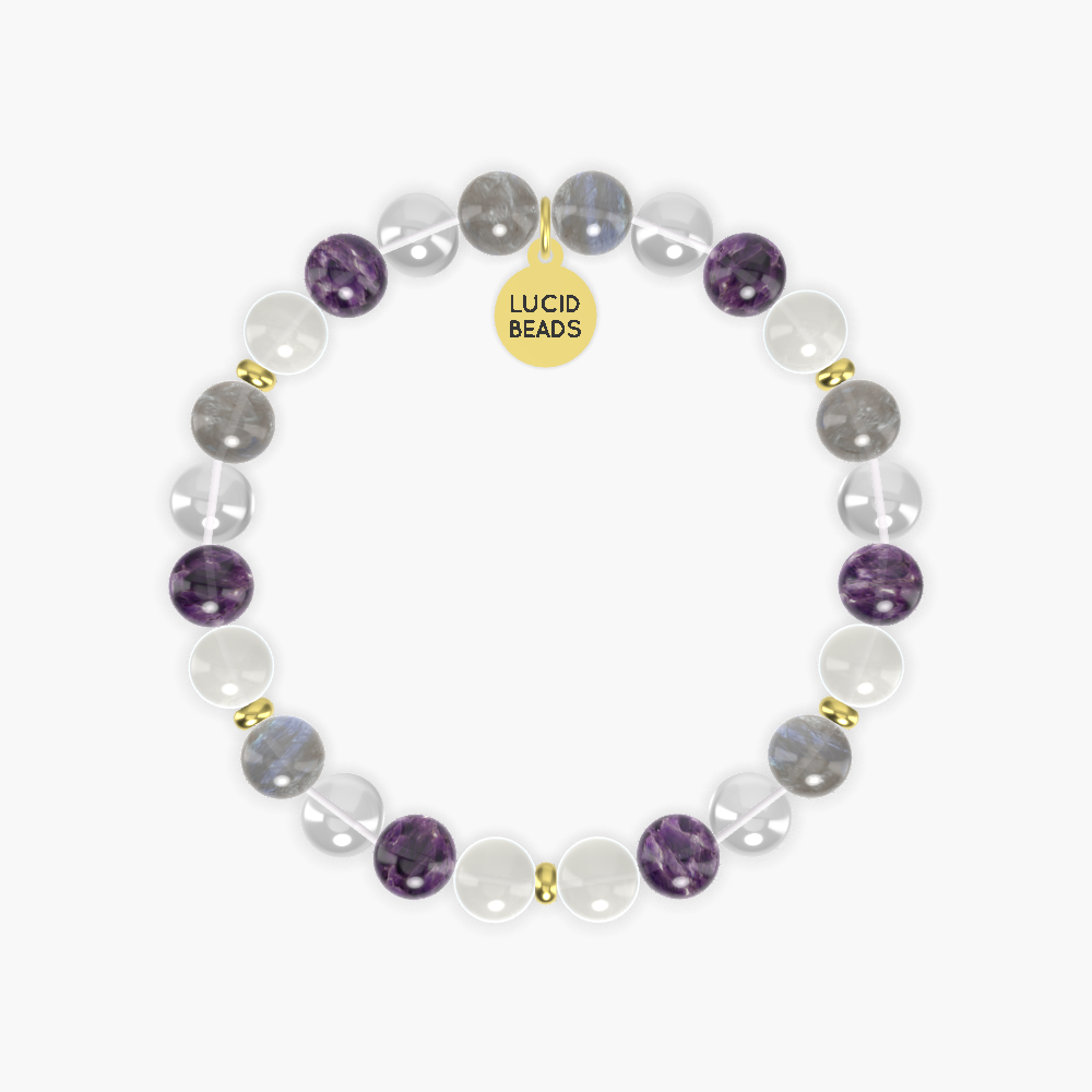 Moonstone, Amethyst, Clear Quartz and more Gemstone Bracelet
