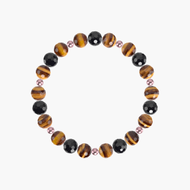 Tiger Eye and Black Tourmaline Bracelet