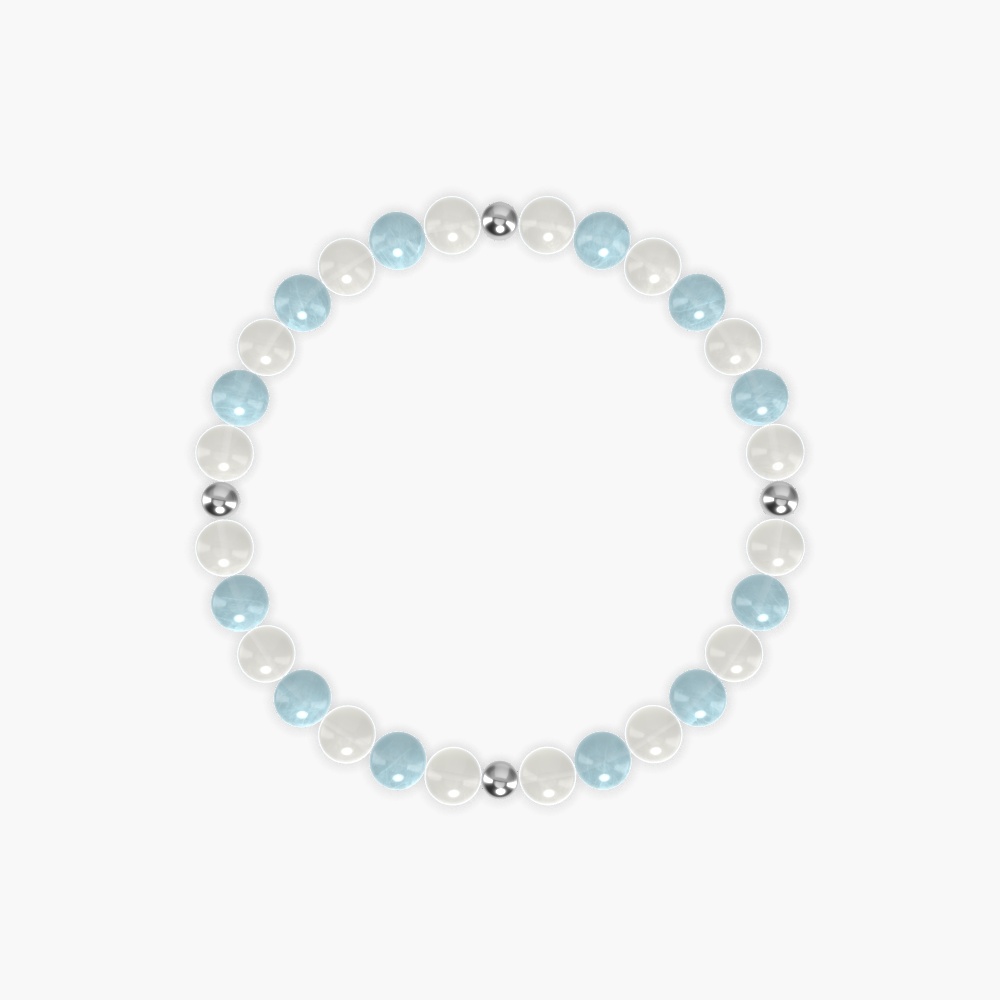 Moonstone and Aquamarine Bracelet