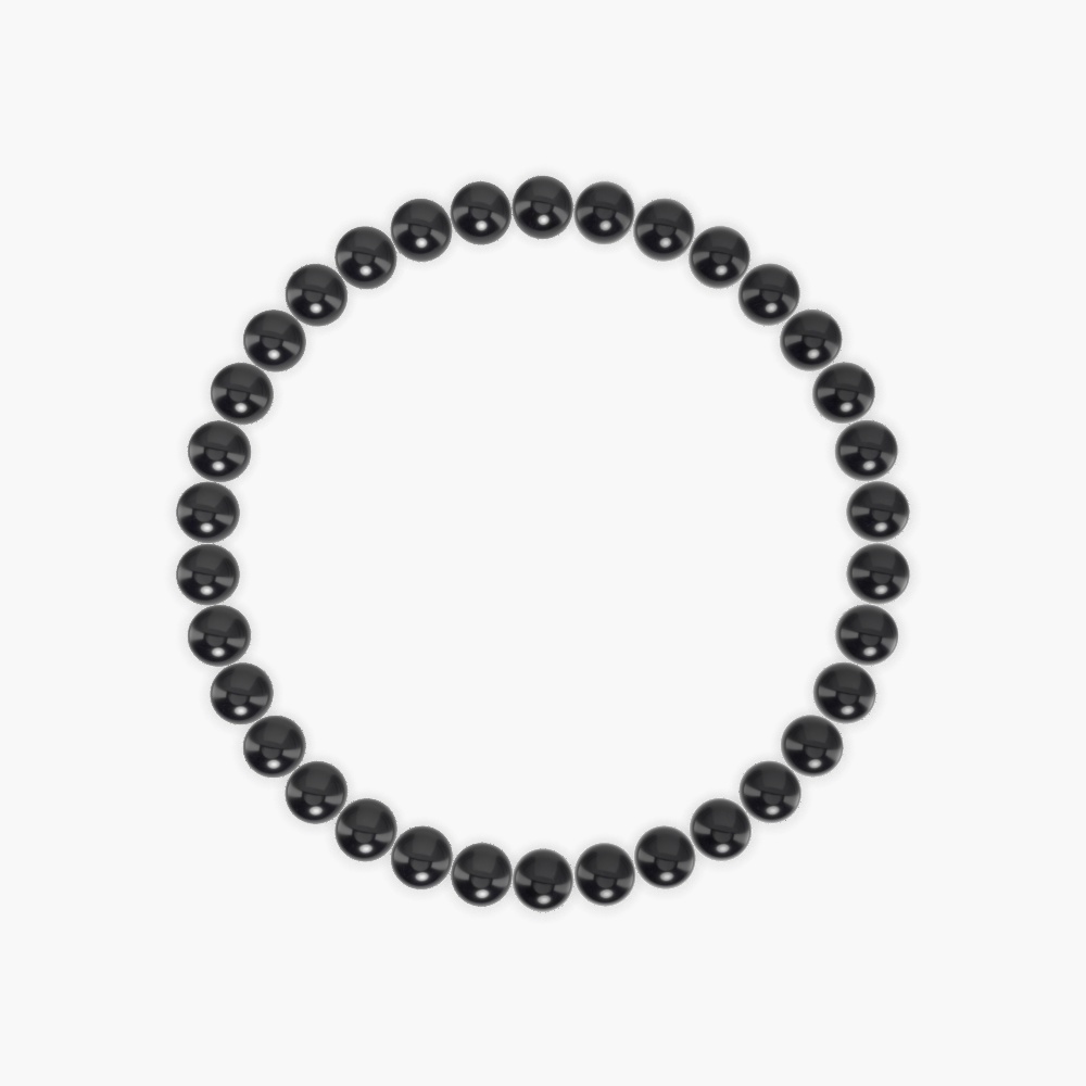 Black Obsidian and Black Tourmaline Bracelet