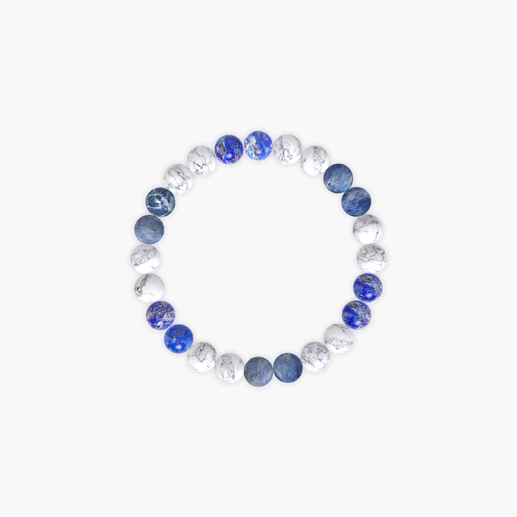 Howlite, Sodalite and Lapis Lazuli Bracelet