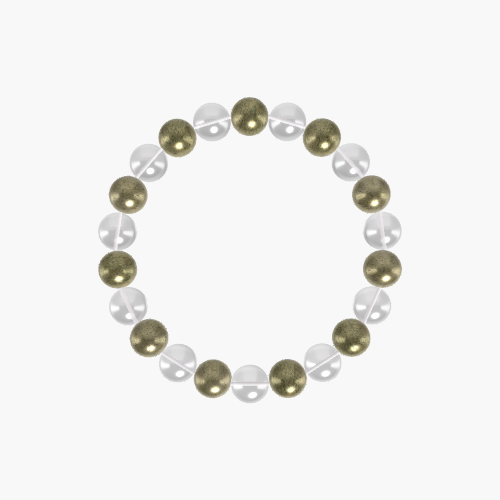 Clear Quartz and Pyrite Bracelet