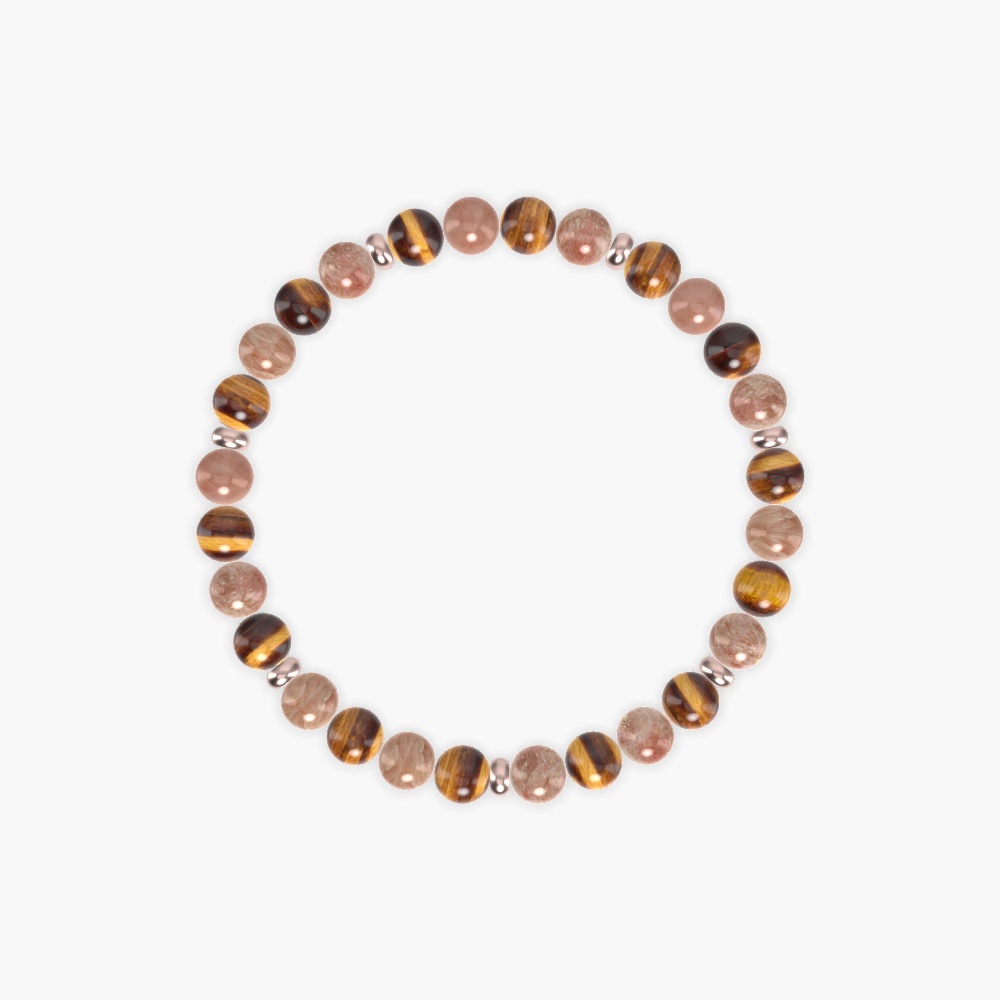 Sunstone and Tiger Eye Bracelet