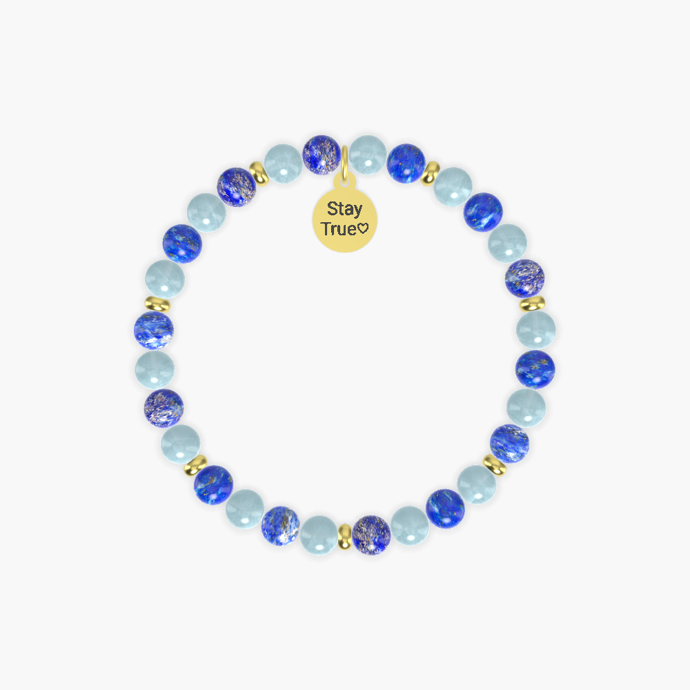 Lapis Lazuli and Aquamarine Bracelet