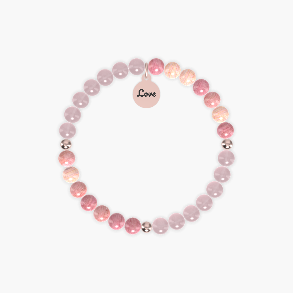 Harmony Bliss - Rose Quartz and Rhodonite Bracelet