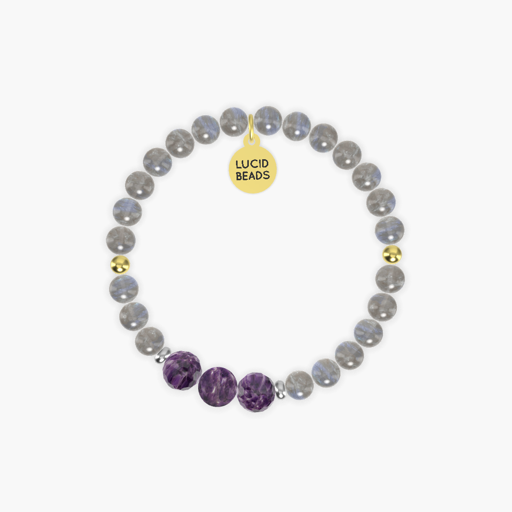 Labradorite and Amethyst Bracelet