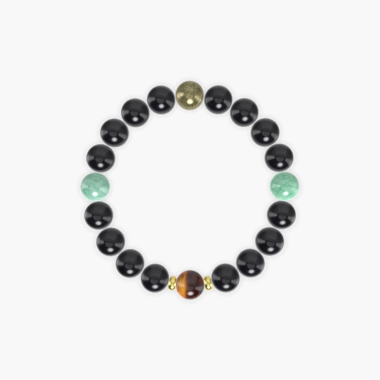 Black Obsidian, Green Jade, Tiger Eye and more Gemstone Bracelet