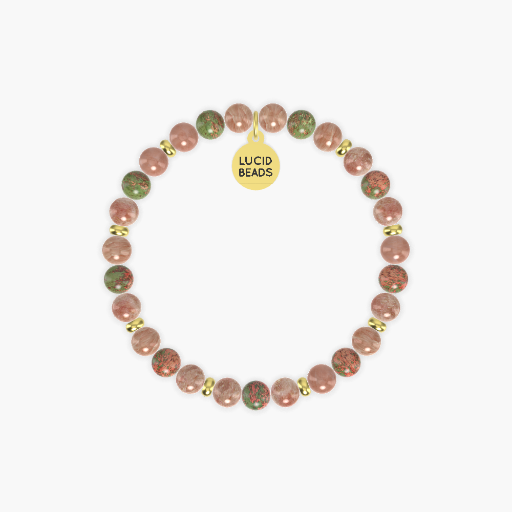 Sunstone and Unakite Bracelet