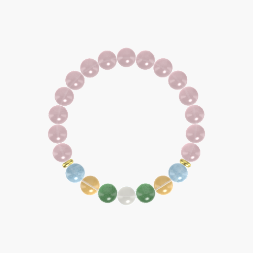 Rose Quartz, Aventurine, Citrine and more Gemstone Bracelet