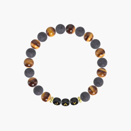 Lava Rock and Tiger Eye Bracelet