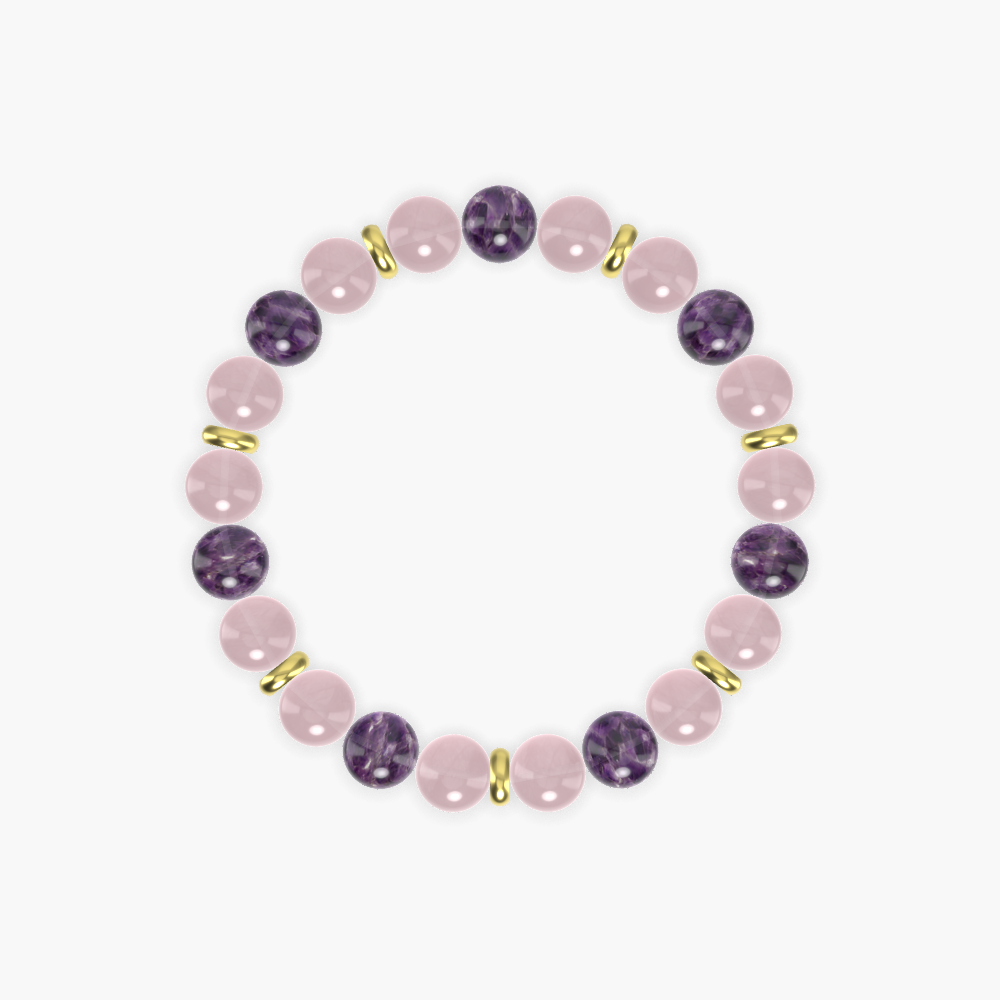 Rose Quartz and Amethyst Bracelet