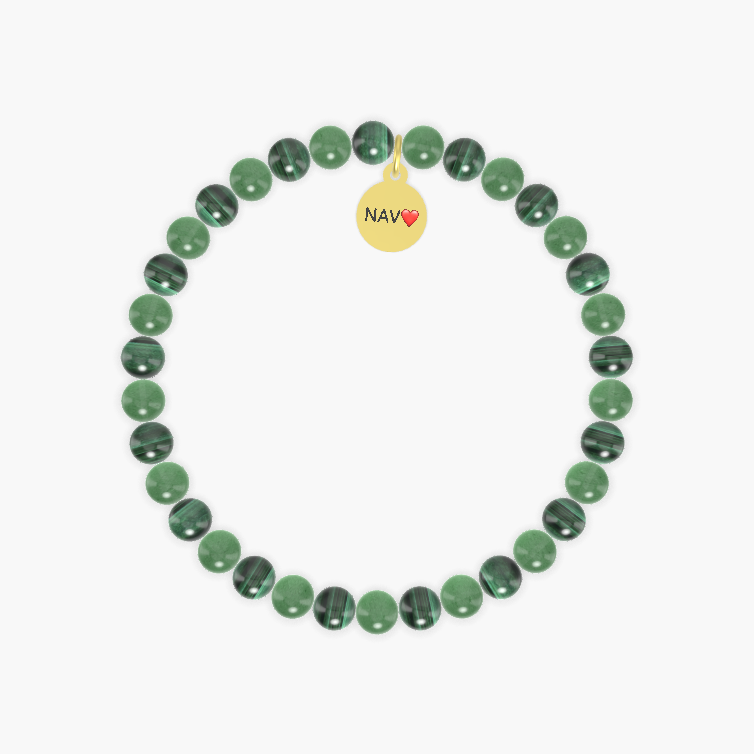Aventurine and Malachite Bracelet