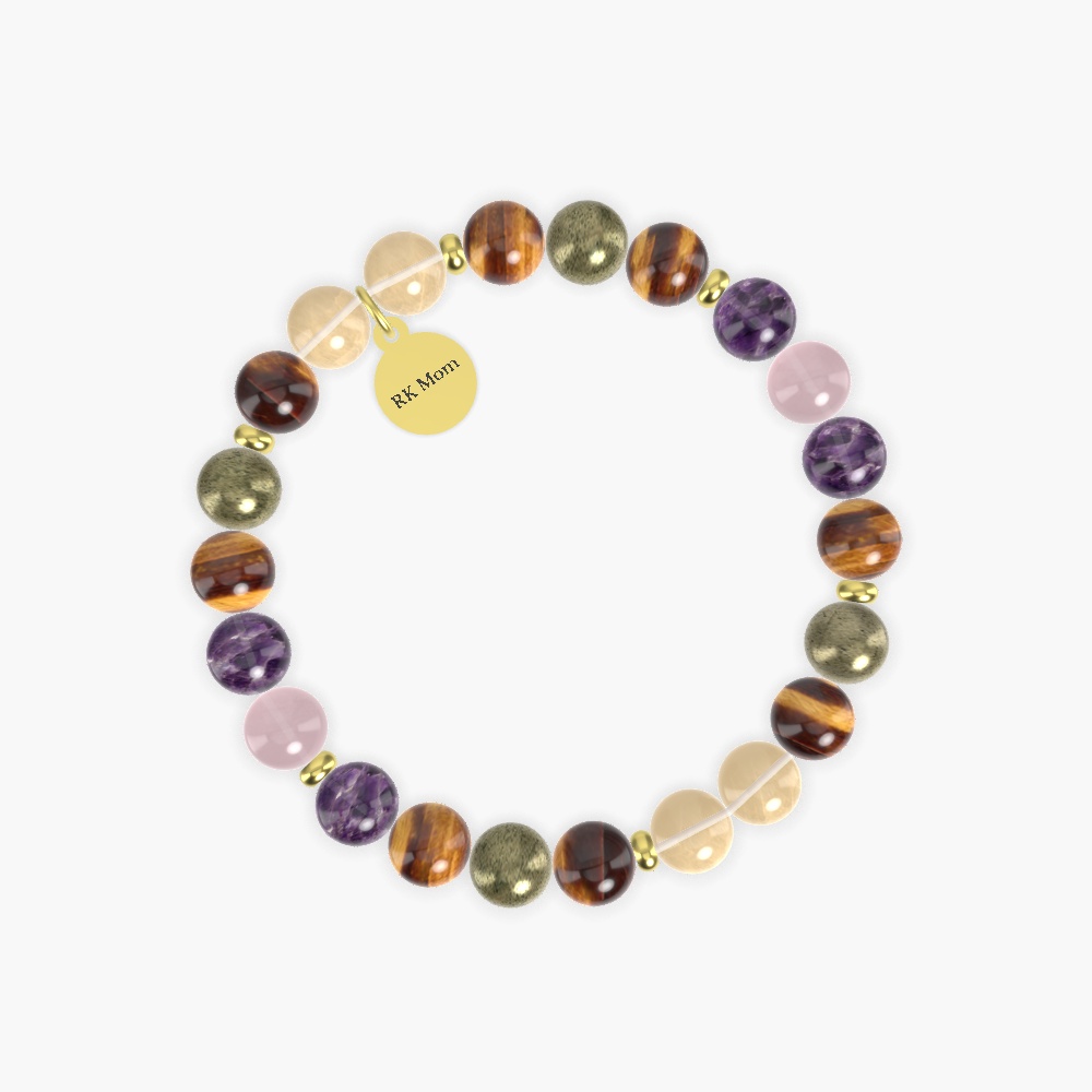 Tiger Eye, Citrine, Pyrite and more Gemstone Bracelet