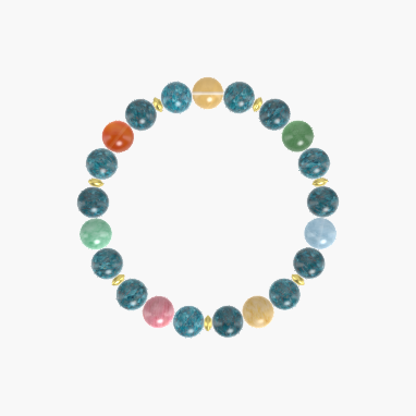 Apatite, Yellow Jade, Aquamarine and more Gemstone Bracelet