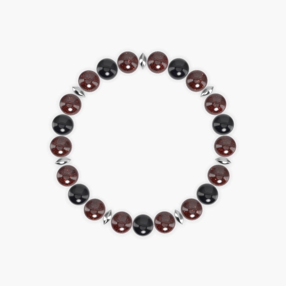Garnet and Black Onyx Bracelet