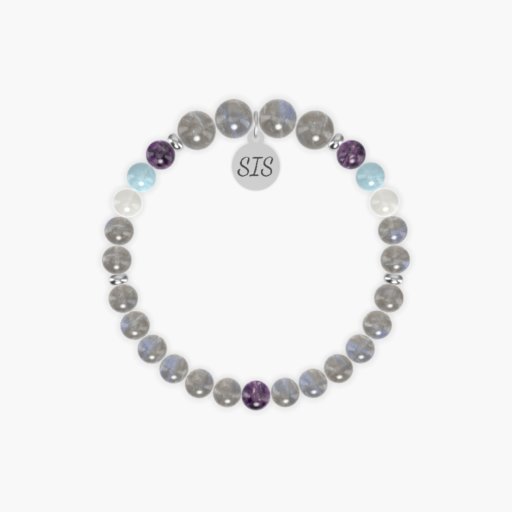 Labradorite, Amethyst, Moonstone and more Gemstone Bracelet
