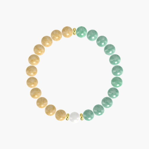 Green Jade, Yellow Jade and White Jade Bracelet