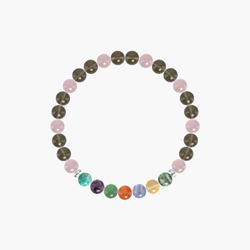 Smoky Quartz, Rose Quartz, Carnelian and more Gemstone Bracelet