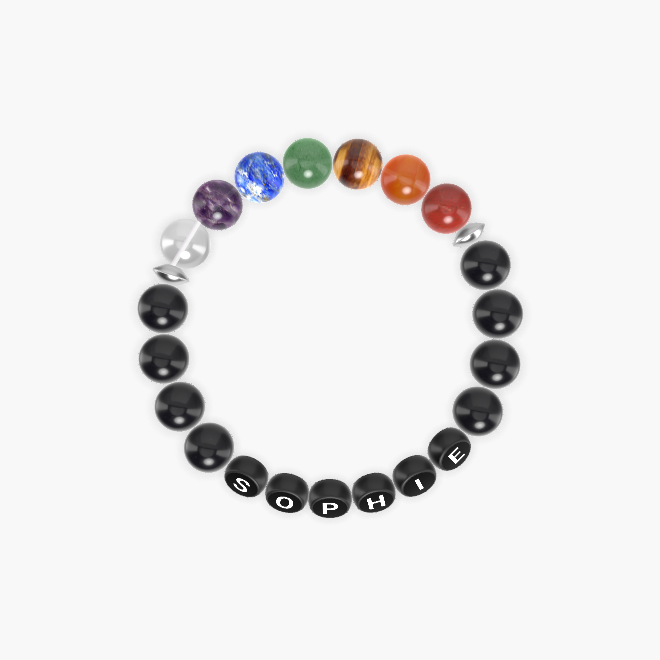 Black Obsidian, Red Jasper, Carnelian and more Gemstone Bracelet