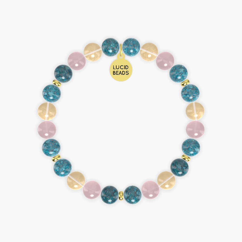 Apatite, Rose Quartz and Citrine Bracelet