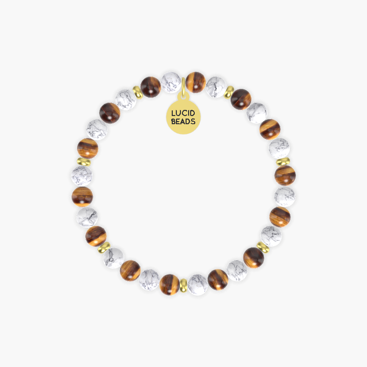 Howlite and Tiger Eye Bracelet