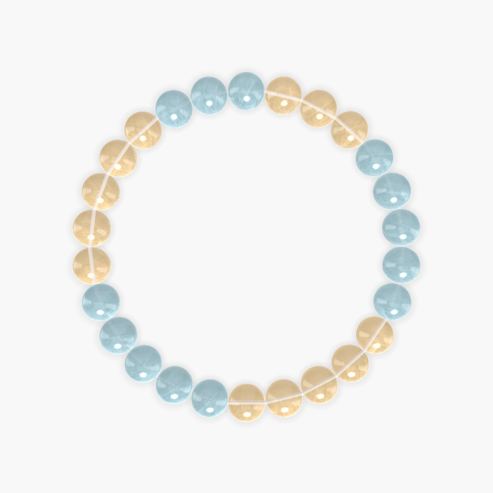Citrine and Aquamarine Bracelet