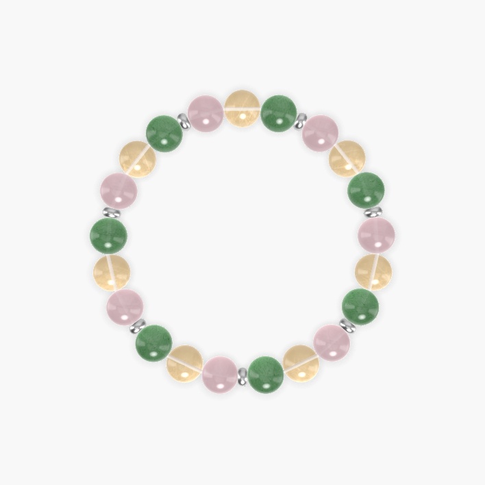 Aventurine, Citrine and Rose Quartz Bracelet