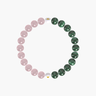 Malachite and Rose Quartz Bracelet