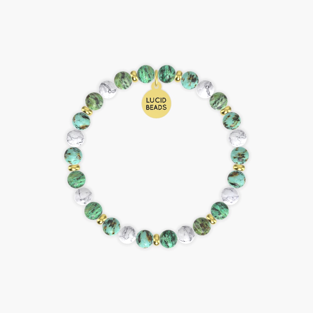 African Turquoise and Howlite Bracelet