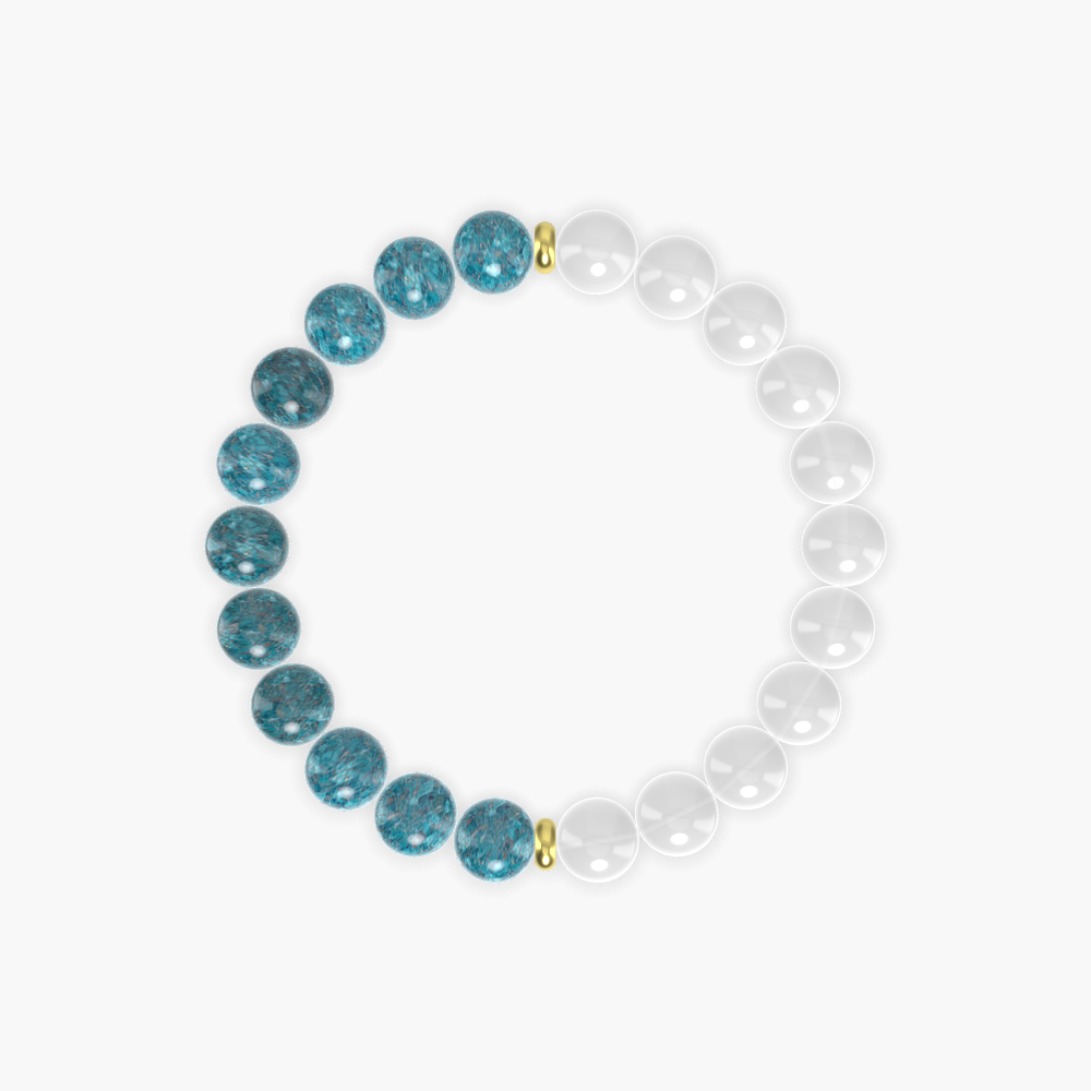 White Jade and Apatite Bracelet