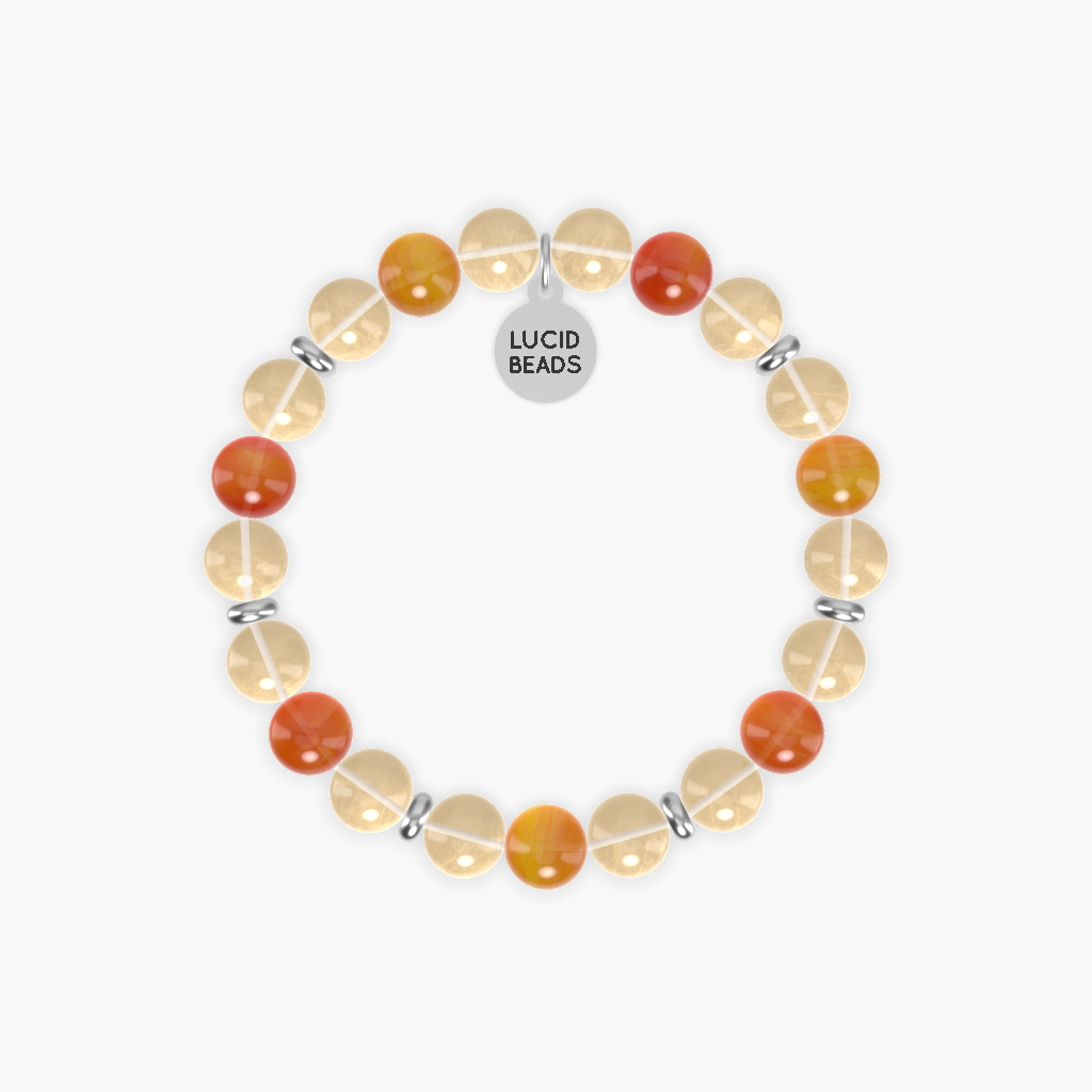 Joyful Energy - Citrine and Carnelian Bracelet