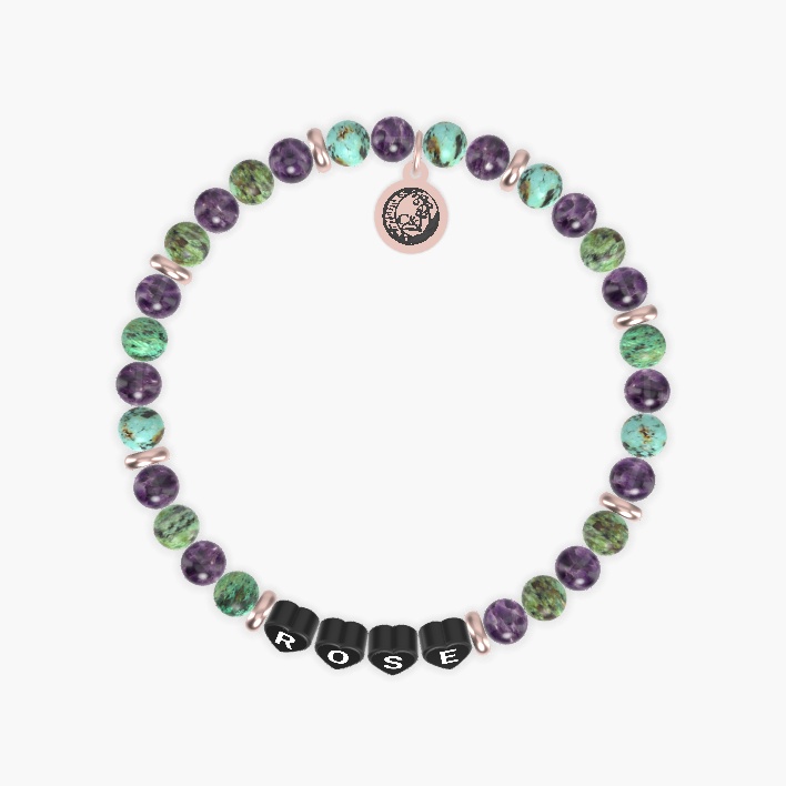 Amethyst and African Turquoise Bracelet