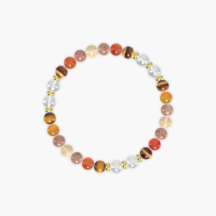 Clear Quartz, Tiger Eye, Carnelian and more Gemstone Bracelet