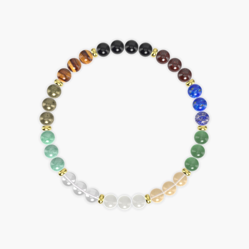 Black Obsidian, Moonstone, Citrine and more Gemstone Bracelet