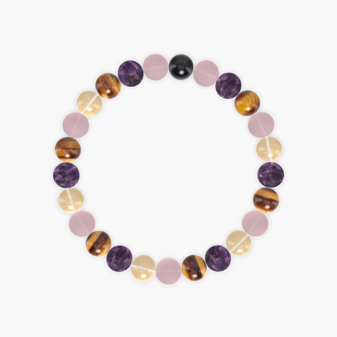 Rose Quartz, Tiger Eye, Amethyst and more Gemstone Bracelet