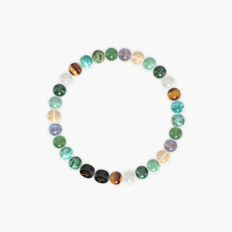 Tiger Eye, Moonstone, Malachite and more Gemstone Bracelet