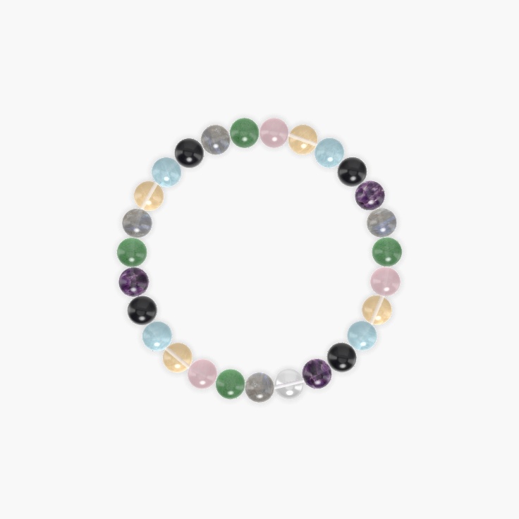 Labradorite, Black Obsidian, Aquamarine and more Gemstone Bracelet