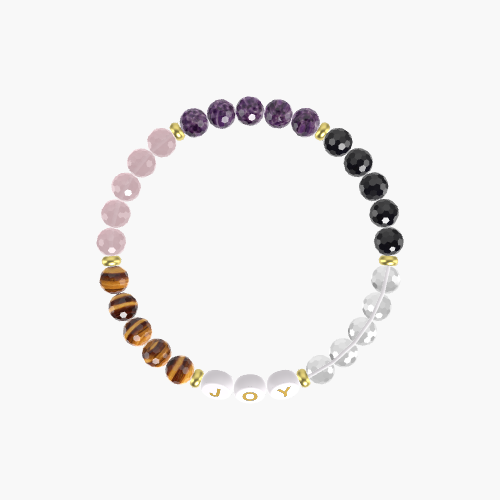 Clear Quartz, Black Tourmaline, Amethyst and More Gemstone Bracelet