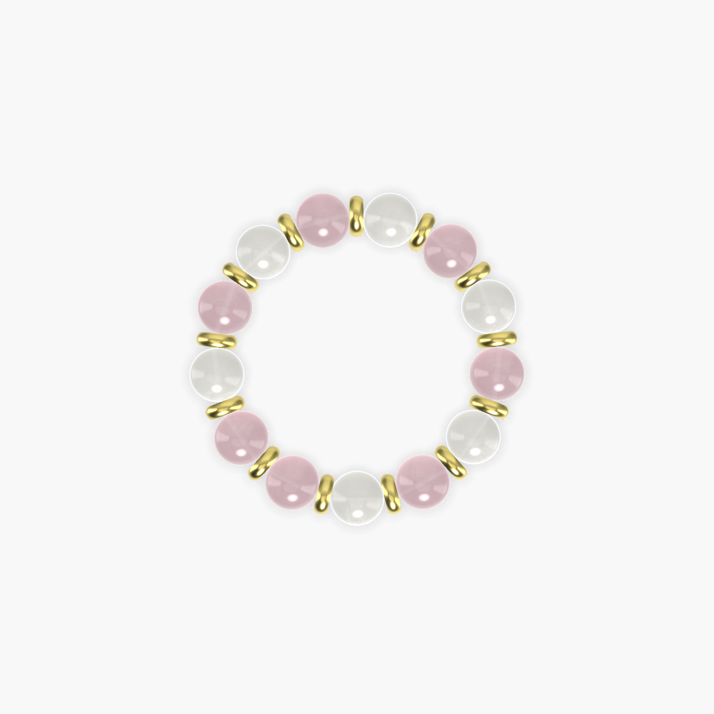 Rose Quartz and Moonstone Bracelet