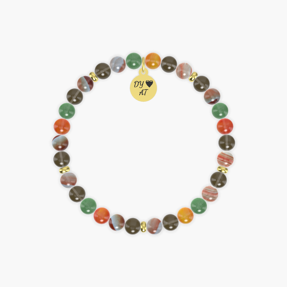 Sardonyx, Smoky Quartz, Carnelian and more Gemstone Bracelet