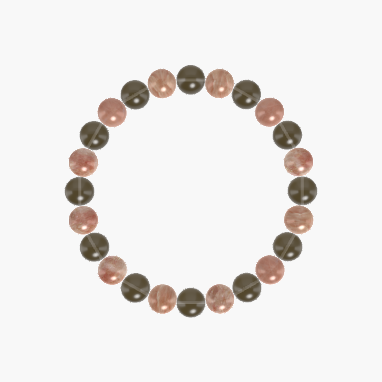 Smoky Quartz and Sunstone Bracelet