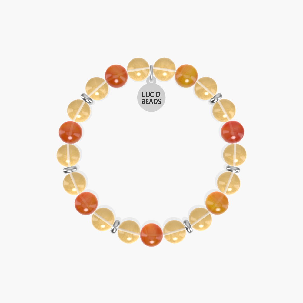 Joyful Energy - Citrine and Carnelian Bracelet