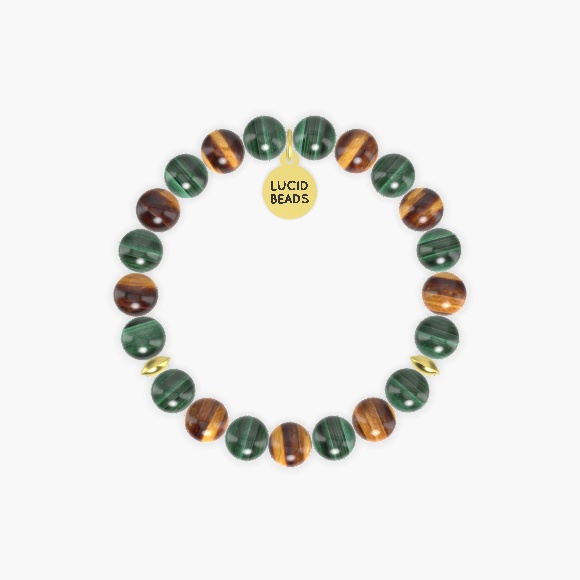 Malachite and Tiger Eye Bracelet