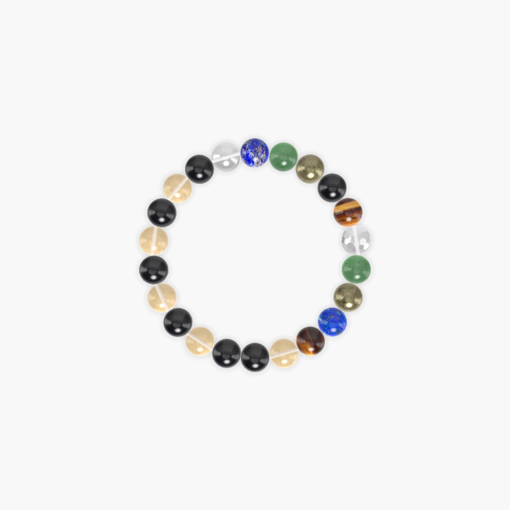 Black Tourmaline, Citrine, Tiger Eye and more Gemstone Bracelet