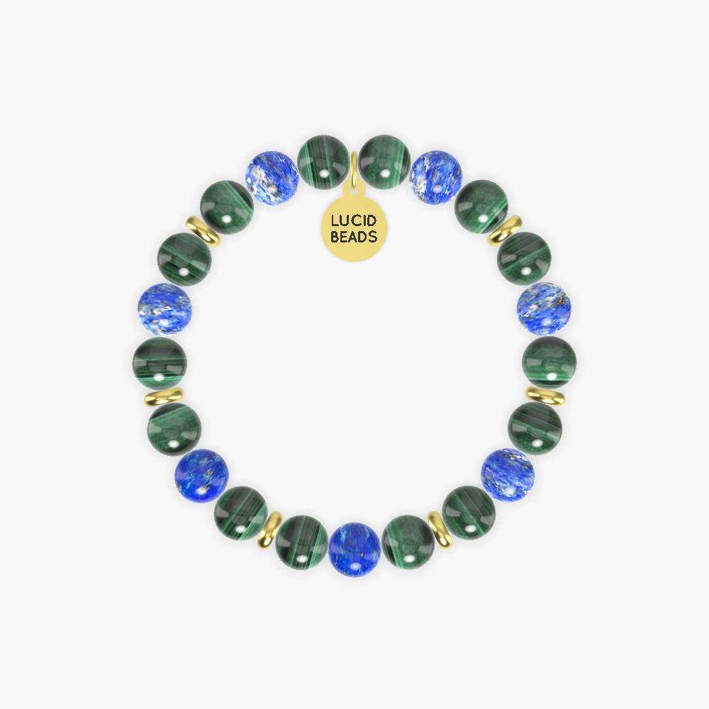 Malachite and Lapis Lazuli Bracelet