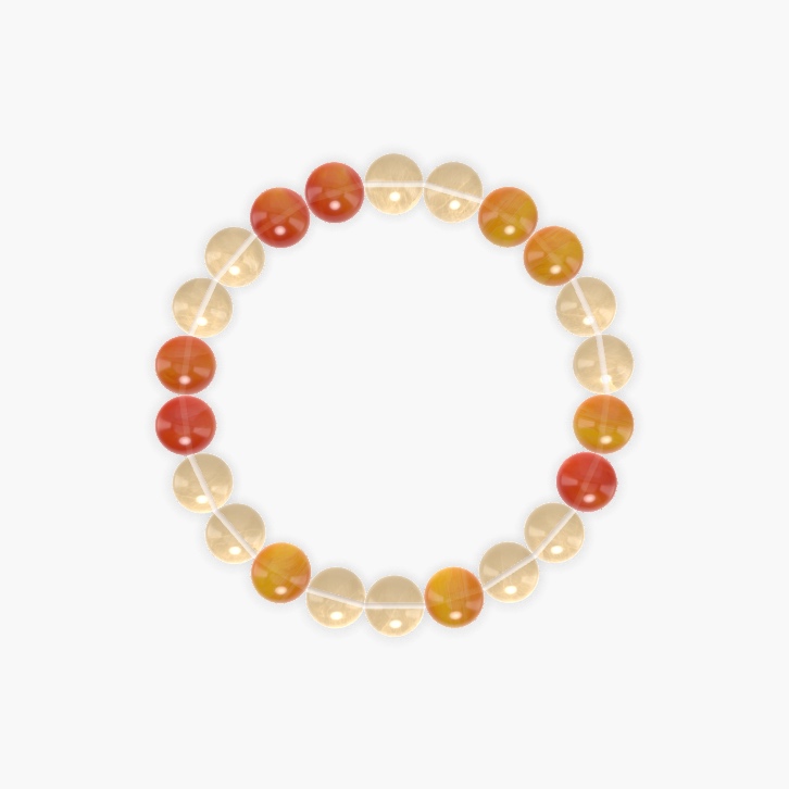 Citrine and Carnelian Bracelet